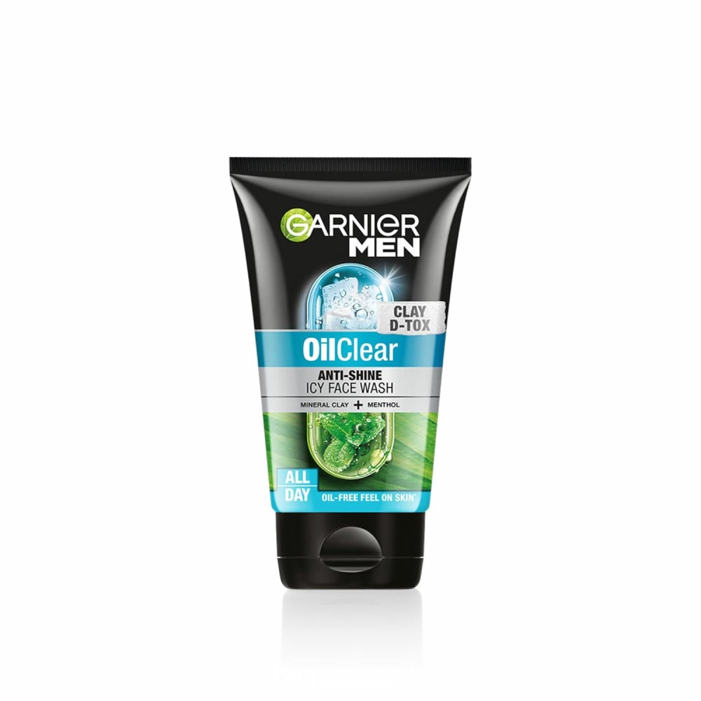 Garnier Men, Face Wash, Balances Oil Level in Skin, OilClear Clay D-Tox, 150 g Garnier Men, Face Wash, Balances Oil Level in Skin, OilClear Clay D-Tox, 150 g