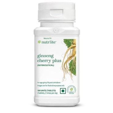 AMWAY Nutrilite Ginseng cherry plus 100 tablets New MFD Product