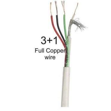 zikvik CCTV Cable 3+1 Works with All Brand CCTV Cameras Copper Cable 55 m