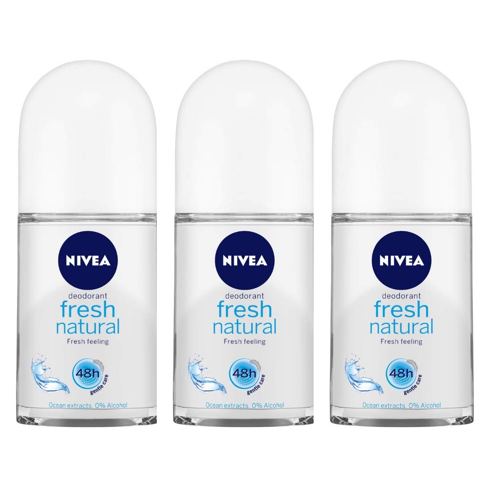 Nivea Unisex Fresh Natural Roll On, 50Ml (Pack Of 3)