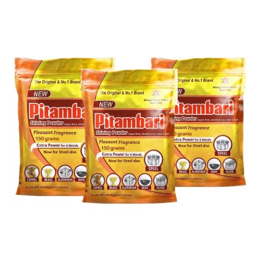 Pitambari Shining Powder For 6 metals - 450g (Pack of 3)