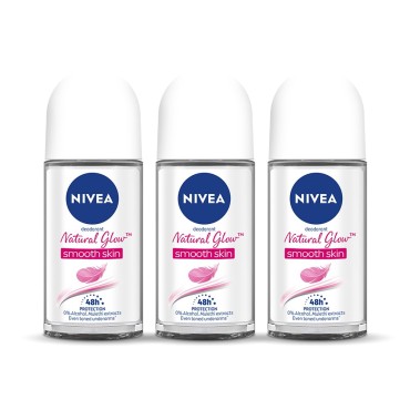 NIVEA Female Mulethi Deodorant Roll On, Whitening Smooth Skin, 50Ml (Pack Of 3)