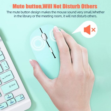 mamway Bluetooth Compatible Mouse Wireless Laptop Computer PC Ultra-Thin Single-Mode Battery Silent Computer Mouse in multicolours