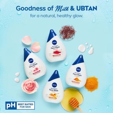 NIVEA Milk Delights Face Wash Fine Gramflour For Oily Skin 100ml, 100 ml