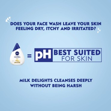 NIVEA Milk Delights Face Wash Fine Gramflour For Oily Skin 100ml, 100 ml