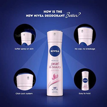 Nivea Deodorant Pearl and Beauty for Women, 150ml (Pack of 3)