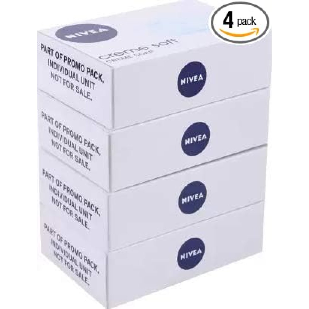 NIVEA Creme Soft Soap, 125 gm (Pack of 4)