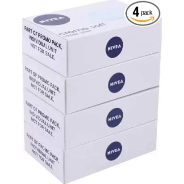 NIVEA Creme Soft Soap, 125 gm (Pack of 4)