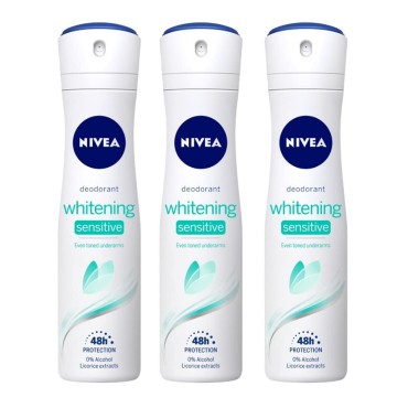 Nivea Whitening Sensitive Deodorant 150 ml (Buy 2 Get 1 Free)