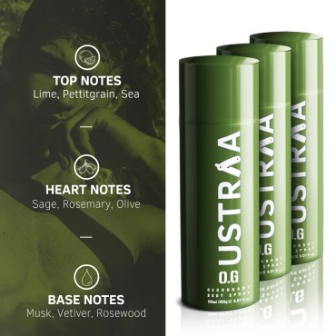 USTRAA O.G Deodorant Body Spray - 150ml - A Strong Passionate Fragrance Deodorant Spray For Men
