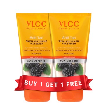 VLCC Anti Tan Skin Lightening Face Wash-150Ml X 2 (300Ml)