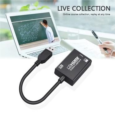 zikvik 4K USB 3.0 to HDMI for Video Capture Record Box 1080P HDMI USB Capture Card Adapter for Game Record Live Stream
