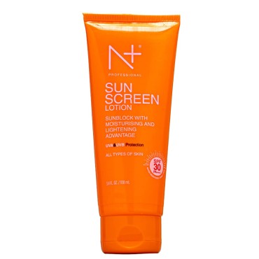 N+ Professional Sunscreen Lotion 30 SPF Sunblock with Moisturising And Lightening advantage UVA & UVB Protection for All Types of Skin | 100ml (1)
