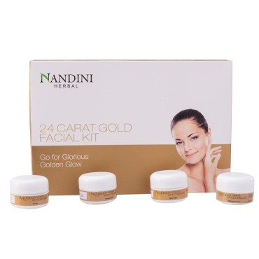 Nandini 24 Caret Glow Gold Facial Kit,60gm(Pack of 1)