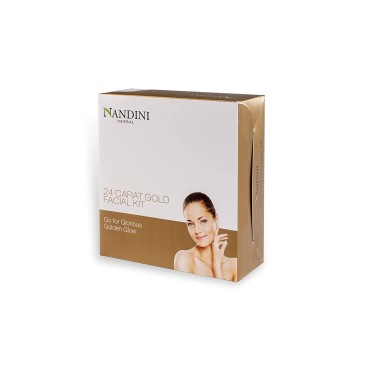 Nandini 24 Caret Glow Gold Facial Kit,60gm(Pack of 1)
