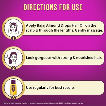 Bajaj Almond Drops Hair Oil, enriched with 6X Vitamin E, 500 ml