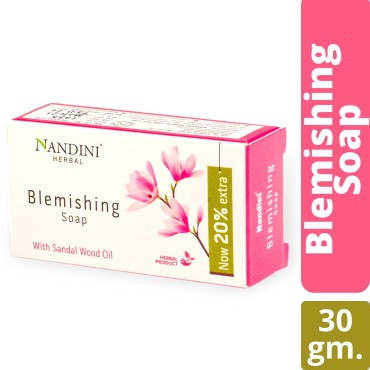 Nandini Herbal Blemishing Soap Enriched With Sandalwood Oil for Man & Women, 30gm. (Pack of 6)  (6 x 30 g)