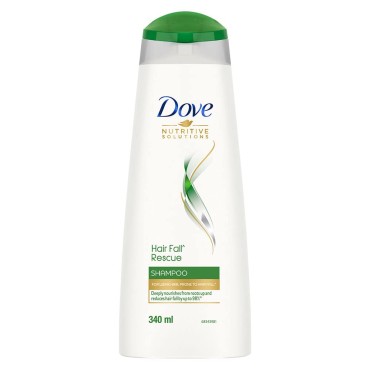 Dove Hair Fall Rescue Shampoo 340 ml, For Damaged Hair, Hair Fall Control for Thicker Hair - Mild Daily Anti Hair Fall Shampoo for Men & Women