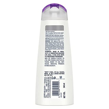 Dove Daily Shine Shampoo 340 ml, For Dry and Damaged Hair, Strengthening Shampoo Gives Smooth and Strong Hair - Mild Daily Shampoo for Men & Women