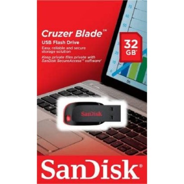 SANDISK 32 GB Pen Drive for Computer and Mobile, Cruzer Blade 32GB USB Flash Drive (High Speed Data Transfer)