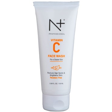 N+ Professional Vitamin C Face Wash For Oily to Normal Skin women & men, Hydration, Brightening, Pore Cleansing, Detan, Acne & Sensitive Skin, - No Parabens (100ml) (Pack of 1)