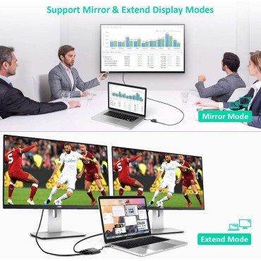 Type C to HDMI VGA Adapter USB C to HDMI (4K@60Hz) VGA (1080P@60Hz) Converter Compatible with MacBook Pro Air iPad Pro Dell XPS Surface Galaxy S21 S20 Xiaomi Notebook Ultra Spectre Zenbook
