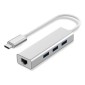 ZIKVIK Type -C 3.0 to 3 Port USB Hub + RJ45 Adapter 