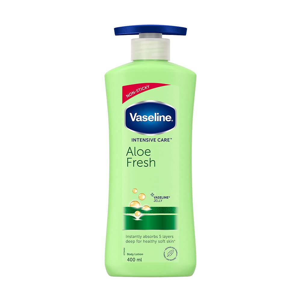 Vaseline Intensive Care Aloe Fresh Hydrating Body Lotion 400 ml, Daily Moisturizer for Dry Skin, Gives Non-Greasy, Glowing Skin - For Men & Women
Vaseline Intensive Care Aloe Fresh Hydrating Body Lotion 400 ml, Daily Moisturizer for Dry Skin, Gives Non-Greasy, Glowing Skin - For Men & Women