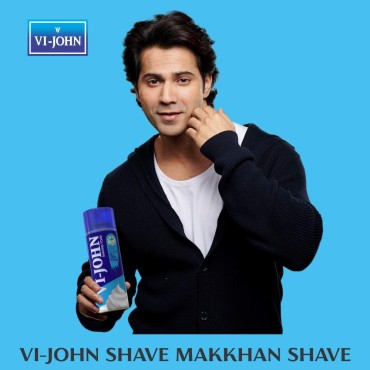 VI - JOHN Shave Foam For Men All Skin Type Enriched with Antibacterial Tea Tree Oil & Vitamin E, Pack of 2 (400 grams Each)
