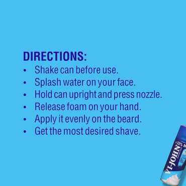 VI - JOHN Shave Foam For Men All Skin Type Enriched with Antibacterial Tea Tree Oil & Vitamin E, Pack of 2 (400 grams Each)
