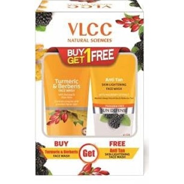 VLCC Vlcc Turmeric & Berberis Face Wash + Anti Tan Skin Lightening Face Wash combo pack 1
