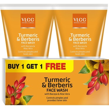 VLCC Turmeric & Berberis Face Wash Combo Pack of 2 (150 ml*2)